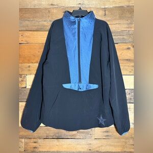 Dallas Cowboys Her Style Jacket Womens Large 1/2 Zip Pullover Windbreaker Active